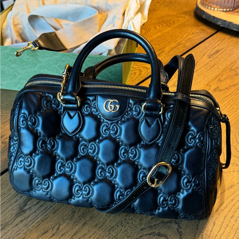 Gucci GG Matelass Black Quilted Leather Handbag medium - Picture 14 of 14